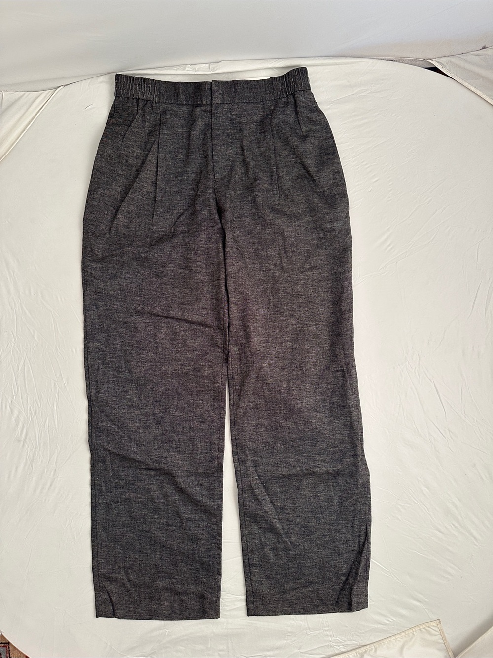 H&M relaxed fit linen blend elastic waist pants